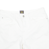 LEE Turn Up Womens Denim Shorts White Relaxed M W30