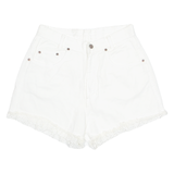 Womens Denim Shorts White Relaxed M W29