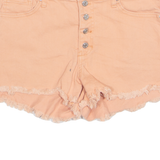 GUESS Cut Off Womens Denim Shorts Orange Relaxed M W32