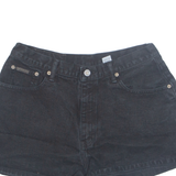 CALVIN KLEIN Turn Up 501 Womens Denim Shorts Black Relaxed 90s UK 10 W28