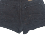 CALVIN KLEIN Turn Up 501 Womens Denim Shorts Black Relaxed 90s UK 10 W28
