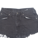 WRANGLER Cut Off Womens Denim Shorts Black Relaxed M W33