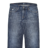 7 FOR ALL MANKIND Womens Jeans Blue Regular Straight Stone Wash W33 L27