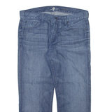 7 FOR ALL MANKIND Mens Jeans Blue Regular Straight Stone Wash W36 L27