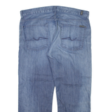 7 FOR ALL MANKIND Mens Jeans Blue Regular Straight Stone Wash W36 L27