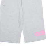 ADIDAS Womens Sports Shorts Grey Relaxed UK 8 W26