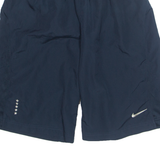 NIKE DRI FIT Mens Sports Shorts Blue Relaxed S W26