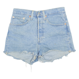 LEVI'S Cut Off 501 Womens Denim Shorts Blue XS W26