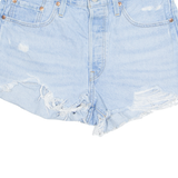 LEVI'S Cut Off 501 Womens Denim Shorts Blue M W30