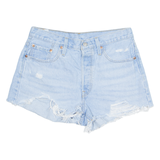 LEVI'S Cut Off 501 Womens Denim Shorts Blue M W30