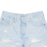 LEVI'S Cut Off 501 Womens Denim Shorts Blue S W28