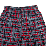 CAP FERRET Mens Casual Shorts Grey Relaxed Check L W26