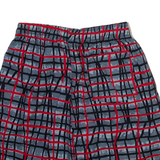 CAP FERRET Mens Casual Shorts Grey Relaxed Check L W26