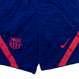 NIKE FC Barcelona Mens Casual Shorts Blue Striped M W26