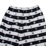 DND CLUB Mens Casual Shorts Black Striped S W26