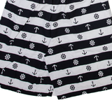 DND CLUB Mens Casual Shorts Black Striped S W26