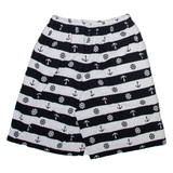 DND CLUB Mens Casual Shorts Black Striped S W26