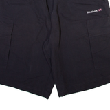REEBOK Mens Cargo Shorts Black Relaxed L W28
