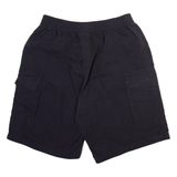 REEBOK Mens Cargo Shorts Black Relaxed L W28