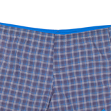 ADIDAS Mesh Lining Mens Swimming Shorts Blue Check L W40