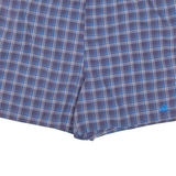 ADIDAS Mesh Lining Mens Swimming Shorts Blue Check L W40