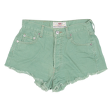 LEVI'S 510 36 Womens Denim Shorts Green S W28