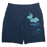 NIKE Mesh Lined Mens Swimming Shorts Blue Relaxed L W38