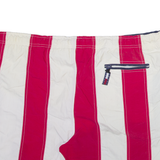 TOMMY HILFIGER Mens Swimming Shorts Red Relaxed Striped M W42