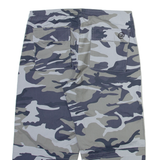 CROSBY Mens Casual Shorts Grey Relaxed Camouflage M W32