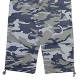 CROSBY Mens Casual Shorts Grey Relaxed Camouflage M W32