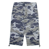 CROSBY Mens Casual Shorts Grey Relaxed Camouflage M W32