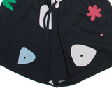 AIR JORDAN Womens Casual Shorts Black Relaxed Crazy Pattern L W29