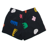 AIR JORDAN Womens Casual Shorts Black Relaxed Crazy Pattern L W29