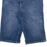 LEVI'S Floral Embroidery Womens Denim Shorts Blue XS W26