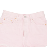 LEVI'S 501 BIG E Cut-Off Womens Denim Shorts Pink XS W25