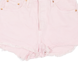 LEVI'S 501 BIG E Cut-Off Womens Denim Shorts Pink XS W25