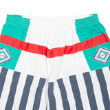 HUMMEL Womens Sports Shorts White 90s Colourblock 2XL W32