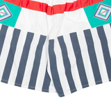HUMMEL Womens Sports Shorts White 90s Colourblock 2XL W32
