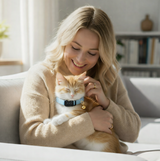 Anypet Large Iced Blue Cat Collar with Safety Buckle, Bell & Durable Adjustable Strap – Stylish Comfortable Pet Accessory for Cats