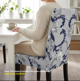 Anyseat Grey Leaf Vines Design Chair Cover – Elastic Slipcover with Anti‑Dirt Protection for Dining Room, Kitchen, Wedding, Hotel, Banquet & Restaurant