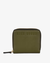 hyer goods recycled leather zip around wallet olive#color_olive