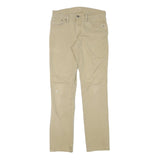LEVI'S Mens Slim Beige Cotton Blend Zip Trousers W30 L30 Casual Classic Fit