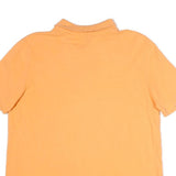 LAUREN RALPH LAUREN Womens Orange Short Sleeve Plain Polo Shirt L Cotton Casual