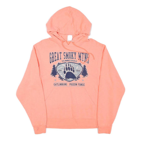 JERZEES Womens Peach Great Smoky Mountains Pullover Hoodie S Cotton Blend