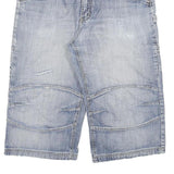D FLAG Mens Denim Blue Casual Shorts XL W32 Cotton Blend Relaxed Fit