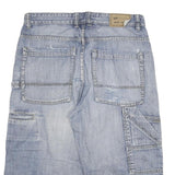 D FLAG Mens Denim Blue Casual Shorts XL W32 Cotton Blend Relaxed Fit