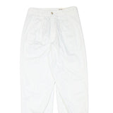 CATARINA Womens Cotton Blend White Relaxed Straight Trousers W28 L29 Stylish