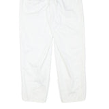 CATARINA Womens Cotton Blend White Relaxed Straight Trousers W28 L29 Stylish