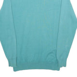LACOSTE Mens Blue Plain Crew Neck Basic Knit Jumper Size S Casual Cotton Sweater