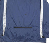 NIKE Mens Blue & White Lightweight Nylon Track Jacket XL Zip Athletic Sportswear